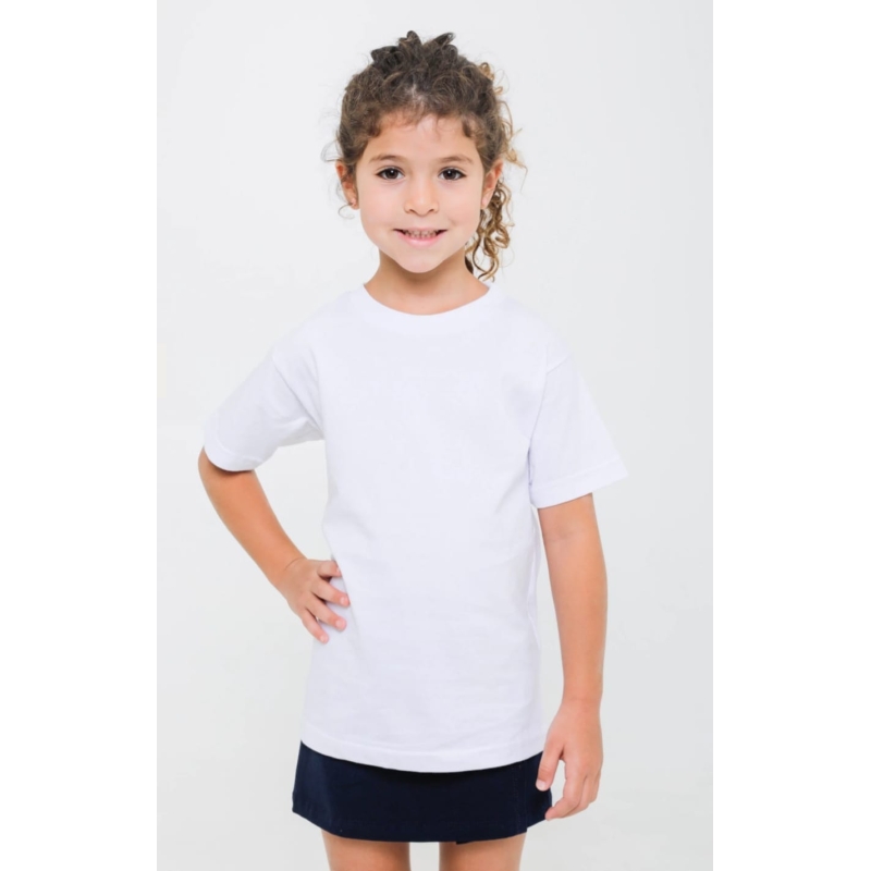 REMERA MANGAS CORTAS BLANCA COLEGIAL DE NIÑO 4 AL 16