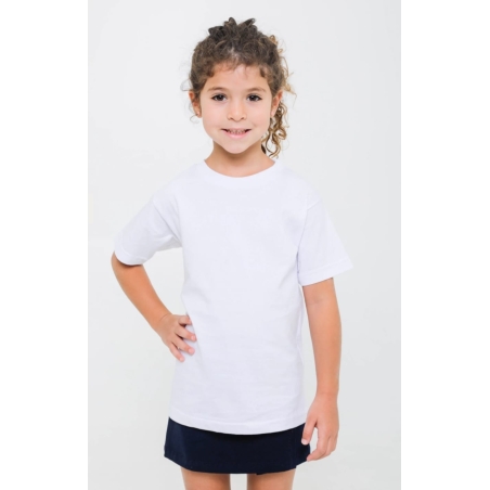 REMERA MANGAS CORTAS BLANCA COLEGIAL DE NIÑO 4 AL 16