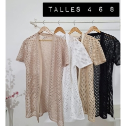 SACO CROCHET TALLES 4/6/8