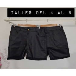 SHORT T4 AL 8 SOLO NEGRO